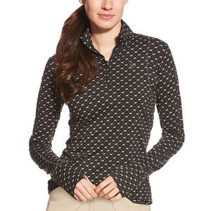 Ariat Lowell Horse Print 1/4 Zip Pullover